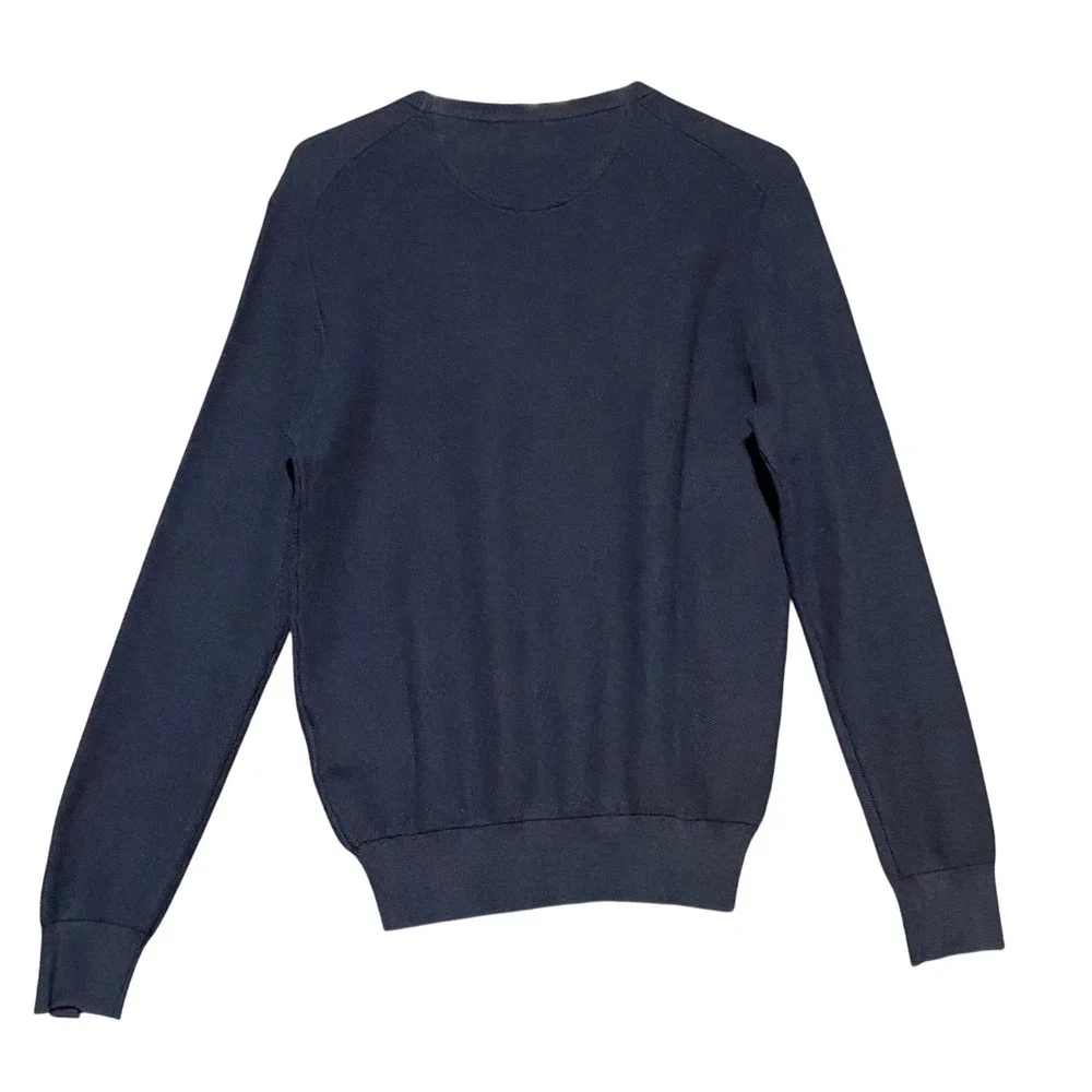 Polo Ralph Lauren Mens Size S Mesh-Knit Cotton Crewneck Sweater Navy Classic NWT